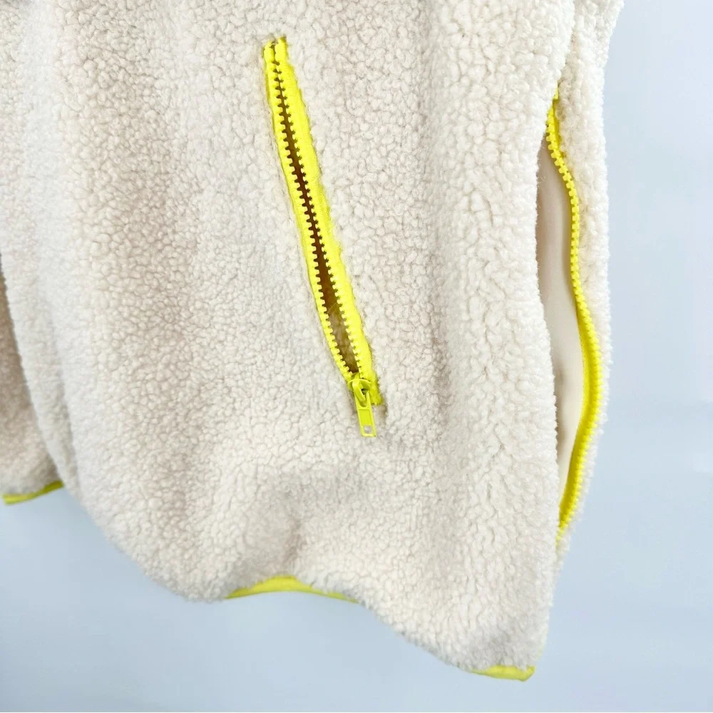 MOTHER Sher-Puff Zip Fleece Sherpa Pullover NEW - Picture 13 of 14